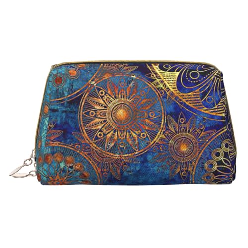 Longzehao Kosmetiktasche mit Sternenhimmel, Mandala-Druck, Leder, Reißverschluss, Kosmetiktasche, Reise-Organizer, Kulturbeutel, Weiss/opulenter Garten, Einheitsgröße von Longzehao