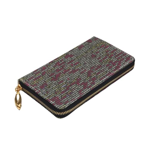 Longzehao Programmierer Programmiercode Print Premium Leder Reißverschluss Rundum Geldbörse für Damen und Herren Scheckbuchhülle RFID Blocking Longzehao Programmierer Programmiercode Print Premium Leder Reißverschluss Rundum Geldbörse für Damen und Herren Scheckbuchhülle RFID Blocking von Longzehao