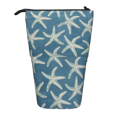 Longzehao Seestern Küste Wolle Druck Teleskop Bleistift Tasche Stift Halter Pop Up Lagerung Fall, Stehen Tragbare Stift Fall, Schwarz, One Size, blacks, One size von Longzehao