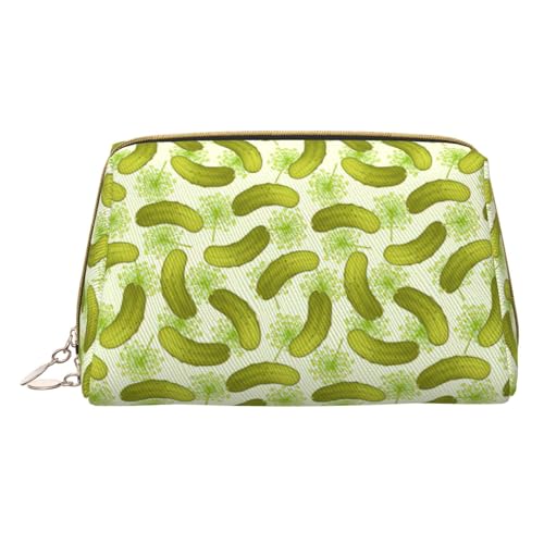 Longzehao Sushi Dill Pickles Print Leder Reißverschluss Make-up-Tasche Kosmetiktasche Reise-Organizer Kulturbeutel Clutch, Weiss/opulenter Garten, Einheitsgröße von Longzehao