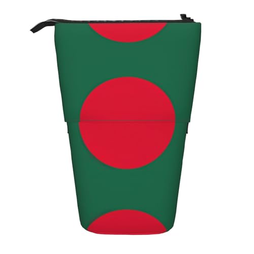 Longzehao Teleskop-Federmäppchen mit Flagge von Bangladesch, Stifthalter, Pop-Up-Aufbewahrung, stehend, tragbares Stifteetui von Longzehao