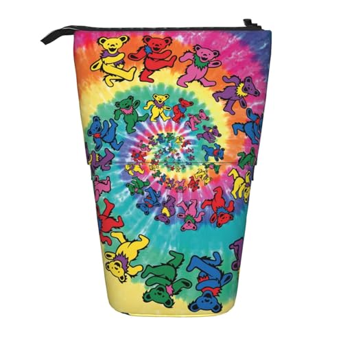 Longzehao Teleskop-Federmäppchen mit tanzendem Bären-Aufdruck, Stifthalter, Pop-Up-Aufbewahrungsetui, stehend, tragbares Stifteetui von Longzehao