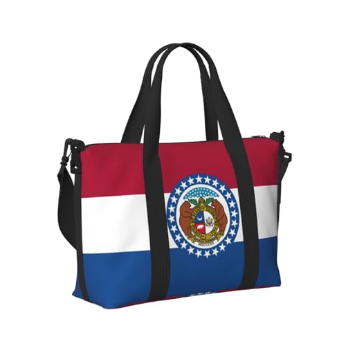 Missouri Reisetasche mit Staatsflaggen-Druck, Handtasche, Schultertasche, Wochenendtasche, Übernachtungstasche für Yoga, Fitnessstudio, Reisen Missouri Reisetasche mit Staatsflaggen-Druck, Handtasche, Schultertasche, Wochenendtasche, Übernachtungstasche für Yoga, Fitnessstudio, Reisen von Longzehao