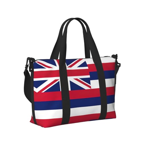 Reisetasche mit Hawaii-Flaggen-Druck, tragbare Schultertasche, Wochenendtasche, Übernachtungstasche für Yoga, Fitnessstudio, Reisen Reisetasche mit Hawaii-Flaggen-Druck, tragbare Schultertasche, Wochenendtasche, Übernachtungstasche für Yoga, Fitnessstudio, Reisen von Longzehao