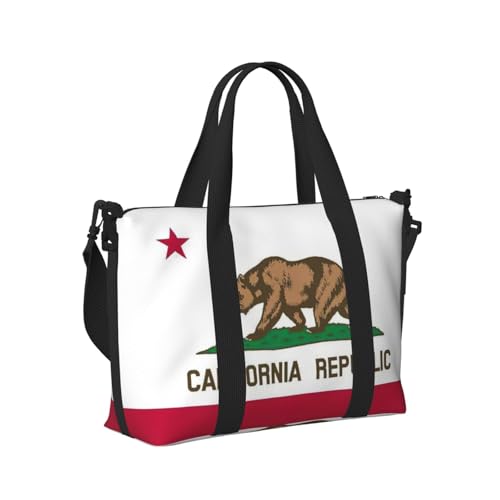 Reisetasche mit Kalifornien-Flagge, Handtasche, Schultertasche, Wochenendtasche, Übernachtungstasche für Yoga, Fitnessstudio, Reisen Reisetasche mit Kalifornien-Flagge, Handtasche, Schultertasche, Wochenendtasche, Übernachtungstasche für Yoga, Fitnessstudio, Reisen von Longzehao