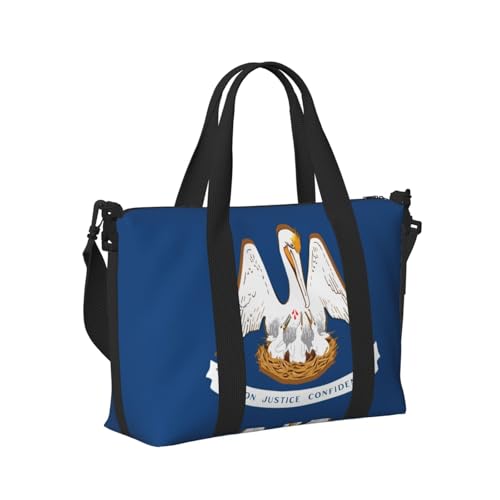 Reisetasche mit Louisiana-Flaggen-Druck, tragbare Schultertasche, Wochenendtasche, Übernachtungstasche für Yoga, Fitnessstudio, Reisen Reisetasche mit Louisiana-Flaggen-Druck, tragbare Schultertasche, Wochenendtasche, Übernachtungstasche für Yoga, Fitnessstudio, Reisen von Longzehao