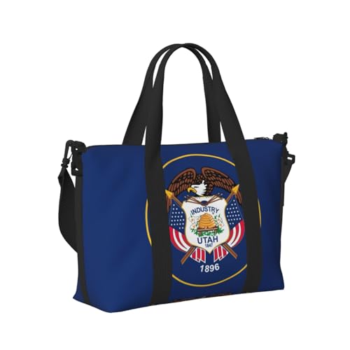 Reisetasche mit Utah-Flaggen-Druck, Handtasche, Schultertasche, Wochenendtasche, Übernachtungstasche für Yoga, Fitnessstudio, Reisen Reisetasche mit Utah-Flaggen-Druck, Handtasche, Schultertasche, Wochenendtasche, Übernachtungstasche für Yoga, Fitnessstudio, Reisen von Longzehao