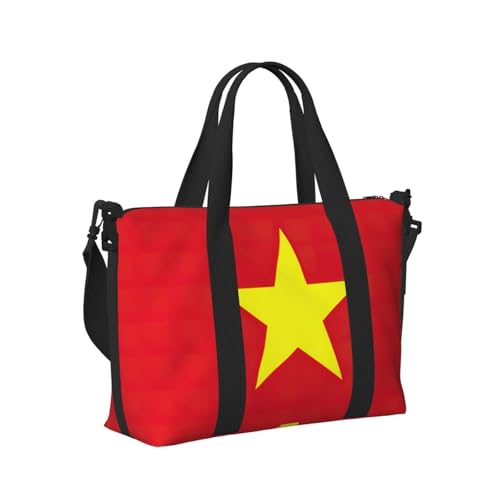 Reisetasche mit vietnamesischer Flagge, Handtasche, Schultertasche, Wochenendtasche, Übernachtungstasche für Yoga, Fitnessstudio, Reisen Reisetasche mit vietnamesischer Flagge, Handtasche, Schultertasche, Wochenendtasche, Übernachtungstasche für Yoga, Fitnessstudio, Reisen von Longzehao