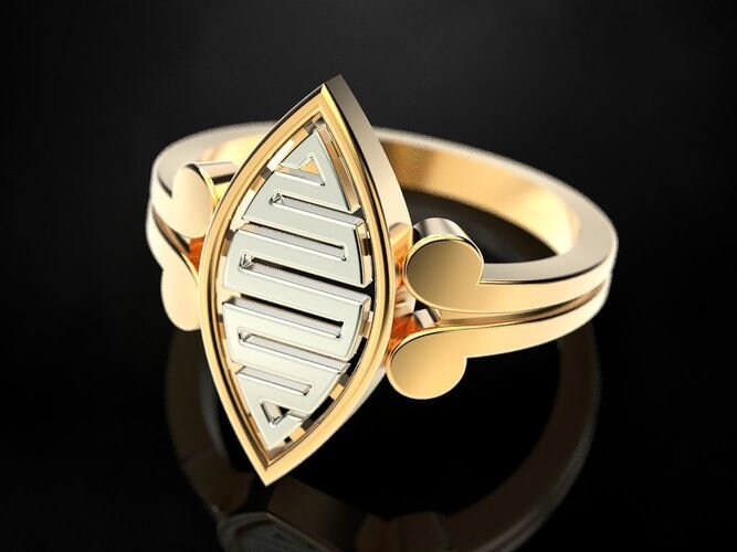 Chloe Designer Ring 10K/14K/18K Weiß, Gelb, Rose, Grün Gold, Vergoldet & Silber Moderne Muster Symbol Statement Mode Frauen Geschenk von LoniDesignGroup