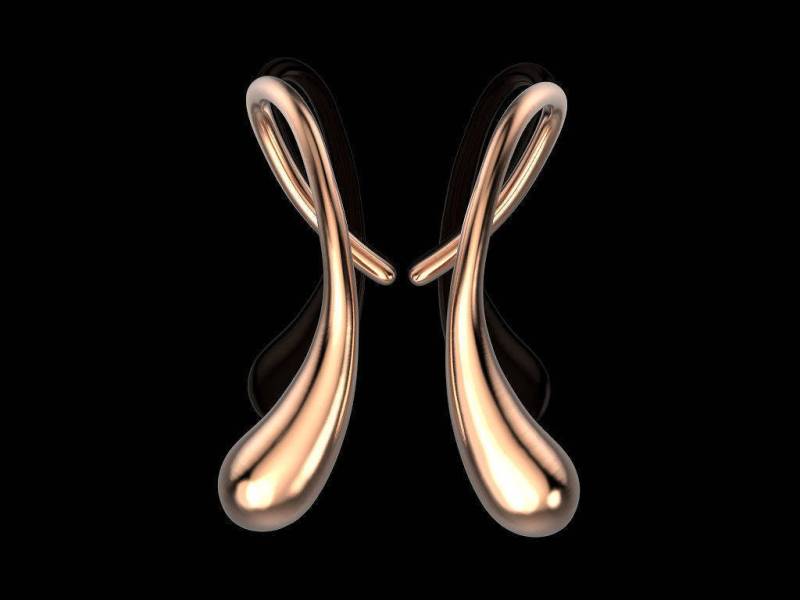 Dorothy Dewdrops Ohrringe 10K/14K/18K Weiß, Gelb, Rose Grün Gold, Vergoldet & Silber Designer Moderne Vereinfachende Frauen Mädchen Geschenk von LoniDesignGroup