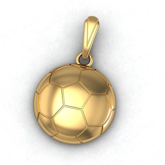 Golden Goal Fußball Ball Anhänger 10K/14K/18K Weiß, Gelb, Rose, Grün Gold, Vergoldet & Silber Sport Männer Frauen Charm Halskette von LoniDesignGroup