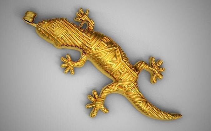 Pascal Eidechse Anhänger 10K/14K/18K Weiß, Gelb, Rose, Grün Gold, Vergoldet & Silber Tier Reptil Gecko Pet Vet Charm Halskette Geschenk von LoniDesignGroup