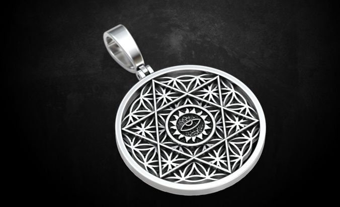 Sale - 40% Off- Metatrons Würfel Anhänger Sterling Silber Stern Alchemie Symbol Halskette Geschenk Math von LoniDesignGroup