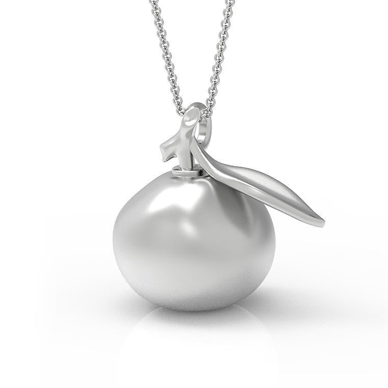 Valencia Orange Anhänger 10K/14K/18K Weiß, Gelb, Rose, Grüngold, Vergoldet & Silber Obst Essen Bauernhof Mandarin Charm Halskette Geschenk von LoniDesignGroup