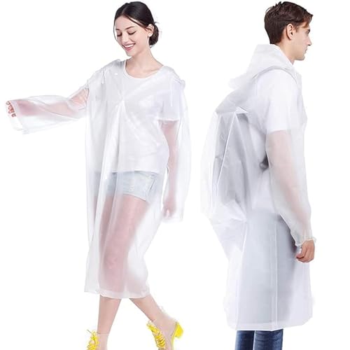 Regenponcho festival,Regenponcho,2PCS- Atmungsaktiver EVA Regenmantel,Styles für Frauen und Männer Verwendung,Wiederverwendbar Regenkleidung, für Radfahren,Camping, Wandern, Angeln，Musikfestival von Lonimia