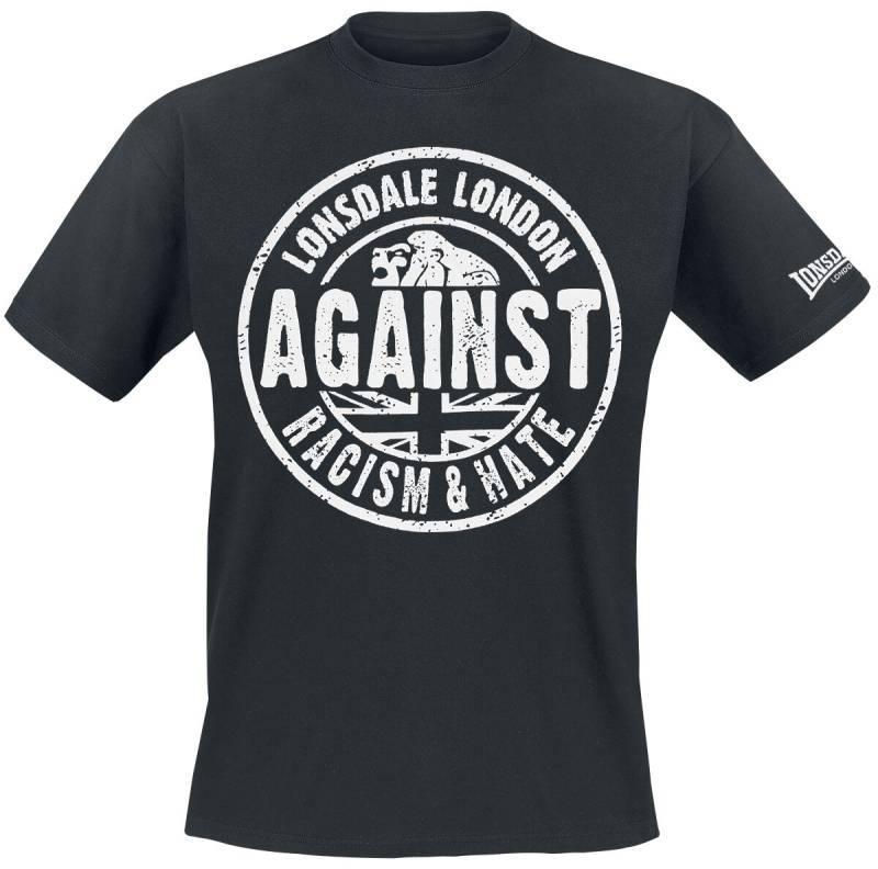 Lonsdale London Against Racism T-Shirt schwarz in 3XL von Lonsdale London