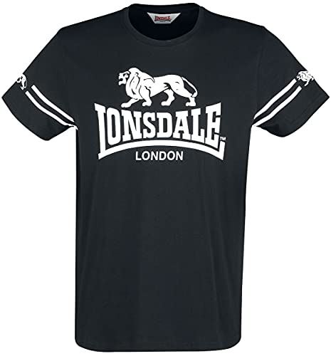 Lonsdale London Aldeburgh Männer T-Shirt schwarz XXL 100% Baumwolle Basics, Casual Wear, Streetwear von Lonsdale