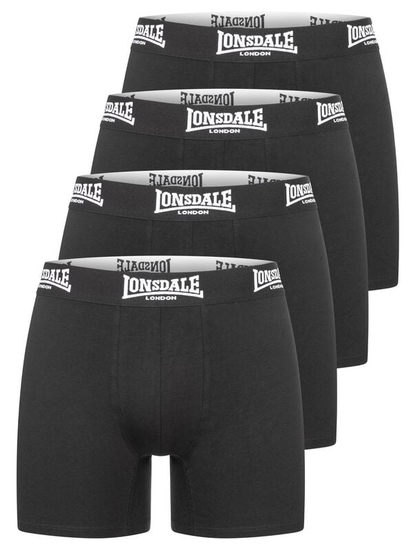 Lonsdale London Boxershort - West Challow 4er-Pack - L bis 3XL - für Männer - Größe 3XL - schwarz von Lonsdale London