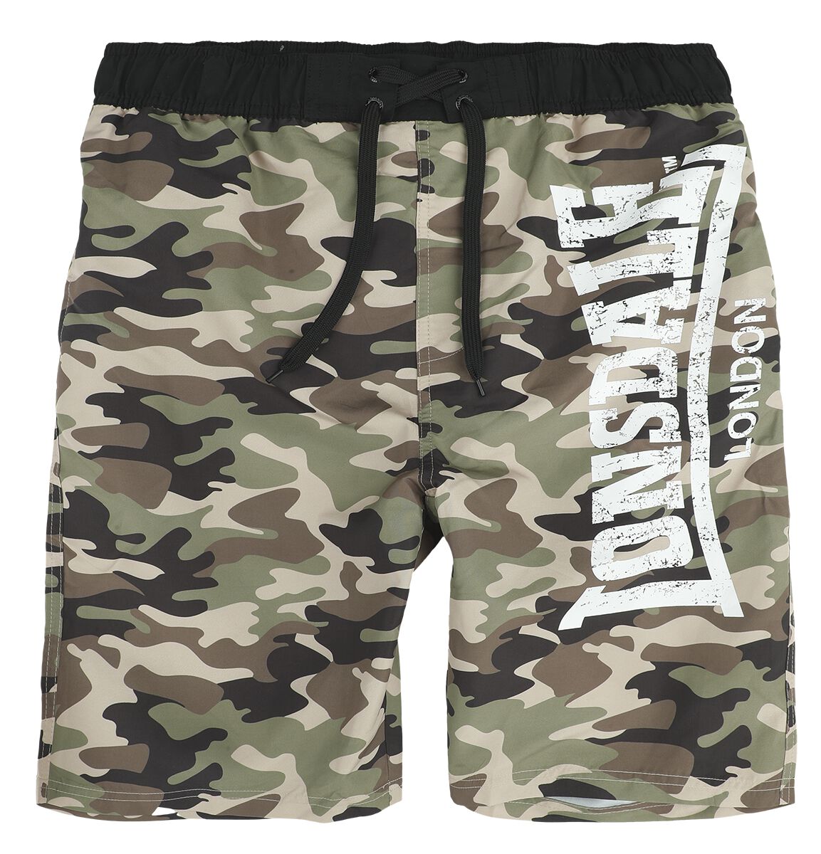 Lonsdale London - Camouflage/Flecktarn Badeshort - BALLYMENA - S bis XXL - für Männer - Größe S - woodland von Lonsdale London