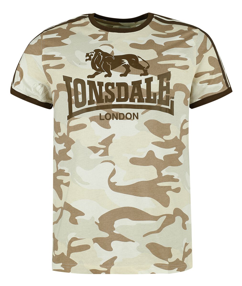 Lonsdale London - Camouflage/Flecktarn T-Shirt - CREGNEASH - S bis XXL - für Männer - Größe XXL - sandcamo von Lonsdale London