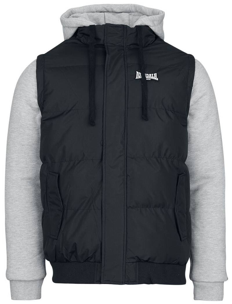 Lonsdale London Dowpot Collegejacke schwarz grau meliert in S von Lonsdale London