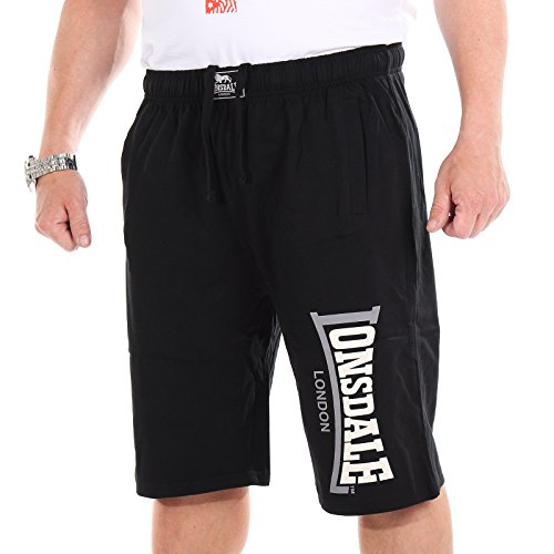 Lonsdale Herren Shorts Normale Passform Logo Jam, Black XXXL, 112062 von Lonsdale