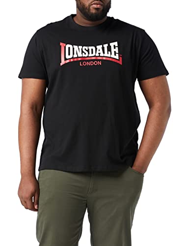 Lonsdale Herren Two Tone T-Shirt, Schwarz, 3XL EU von Lonsdale