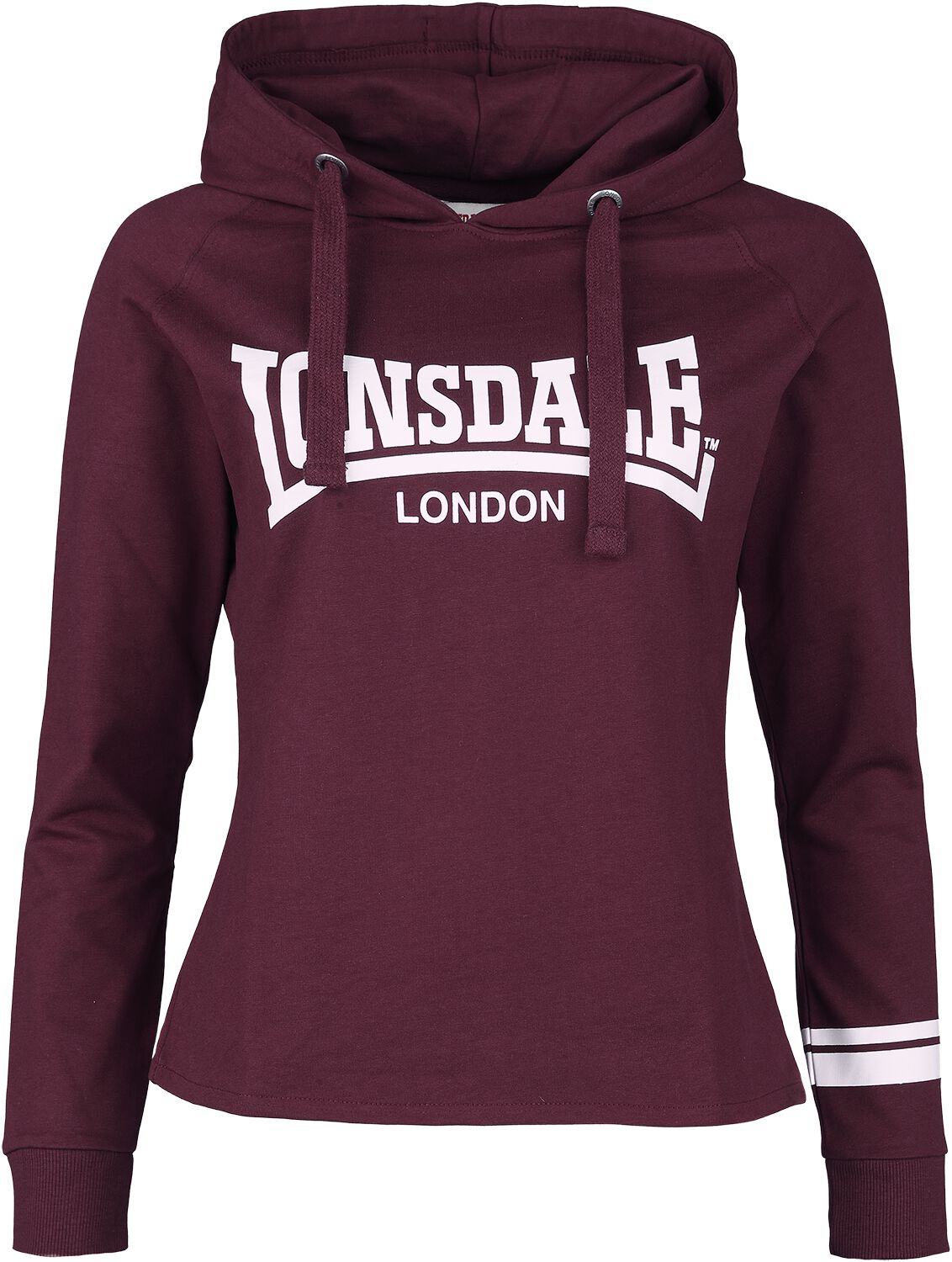 Lonsdale London Kapuzenpullover - CALLANISH - XS - für Damen - Größe XS - dunkelrot von Lonsdale London