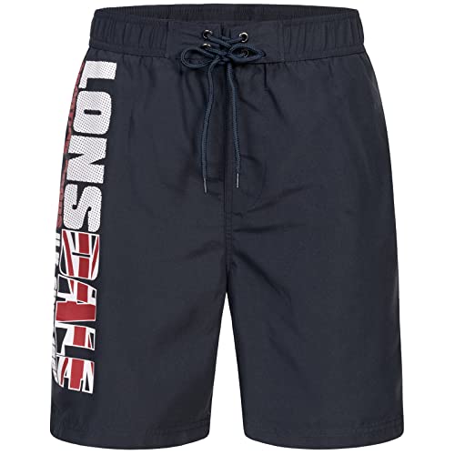 Lonsdale London Men's CARNKIE Shorts, Navy/Red/White, S von Lonsdale