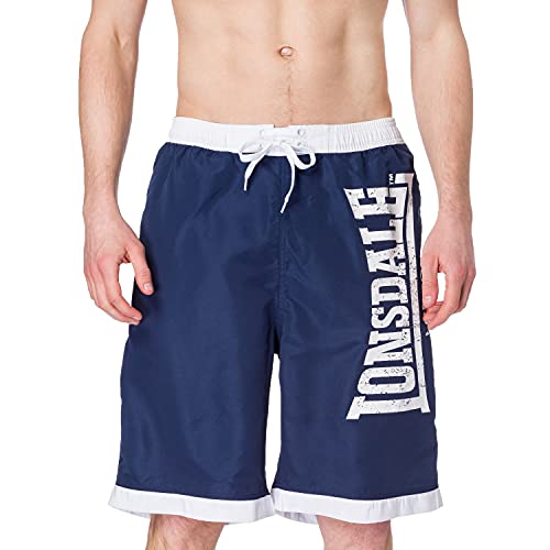 Lonsdale London Mens Clennell Shorts, Navy/White, XXL von Lonsdale