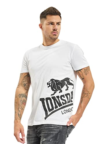 Lonsdale London Mens DEREHAM T-Shirt, White, Large von Lonsdale