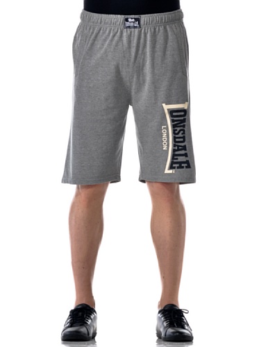 Lonsdale London Mens Logo Jam Casual Shorts, Marl Grey, Extra Large von Lonsdale