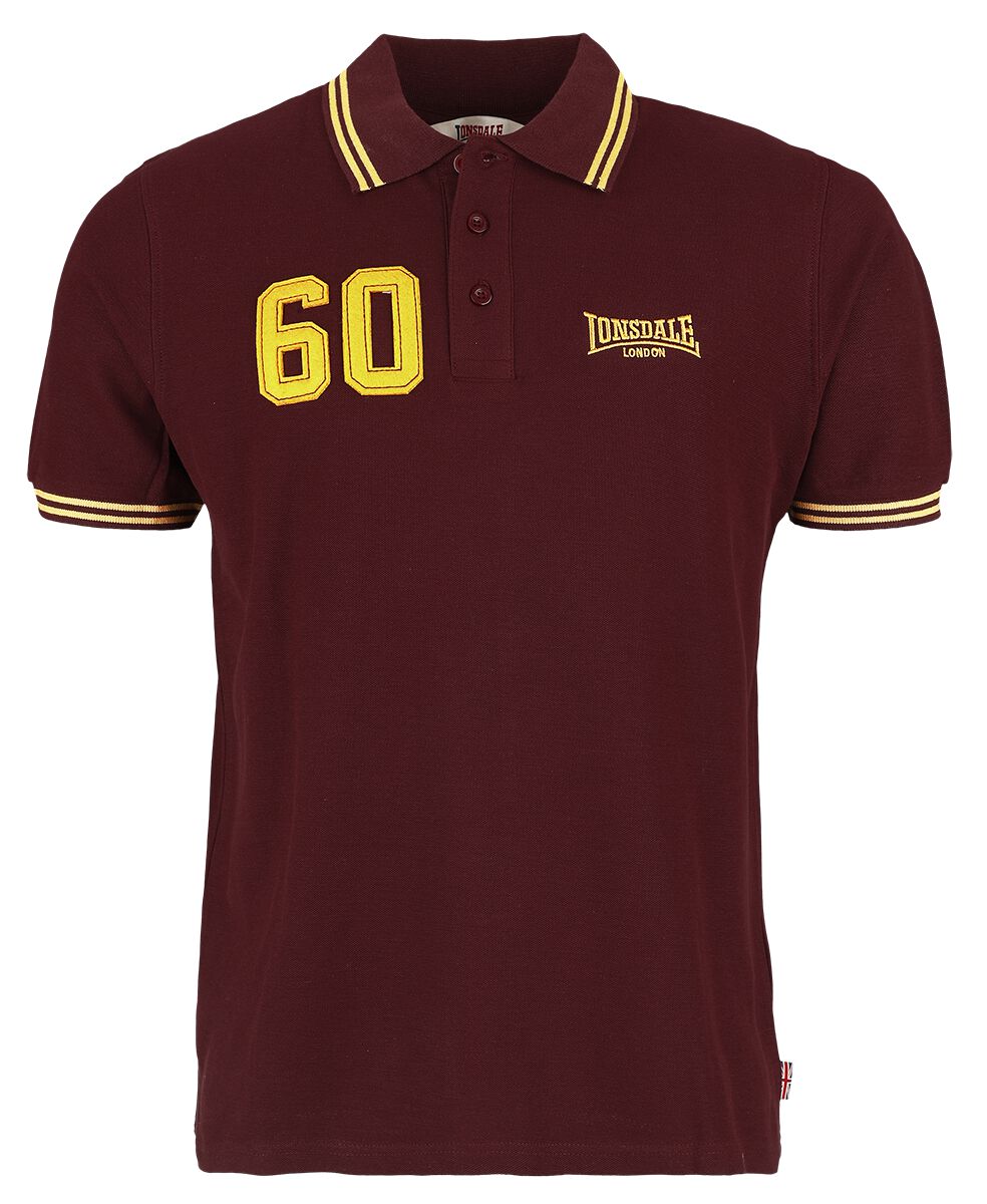 Lonsdale London Poloshirt - HELLISTER - S bis L - für Männer - Größe M - burgund von Lonsdale London