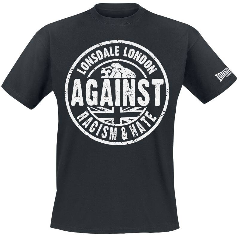 Lonsdale London T-Shirt - Against Racism - S bis 3XL - für Männer - Größe L - schwarz von Lonsdale London