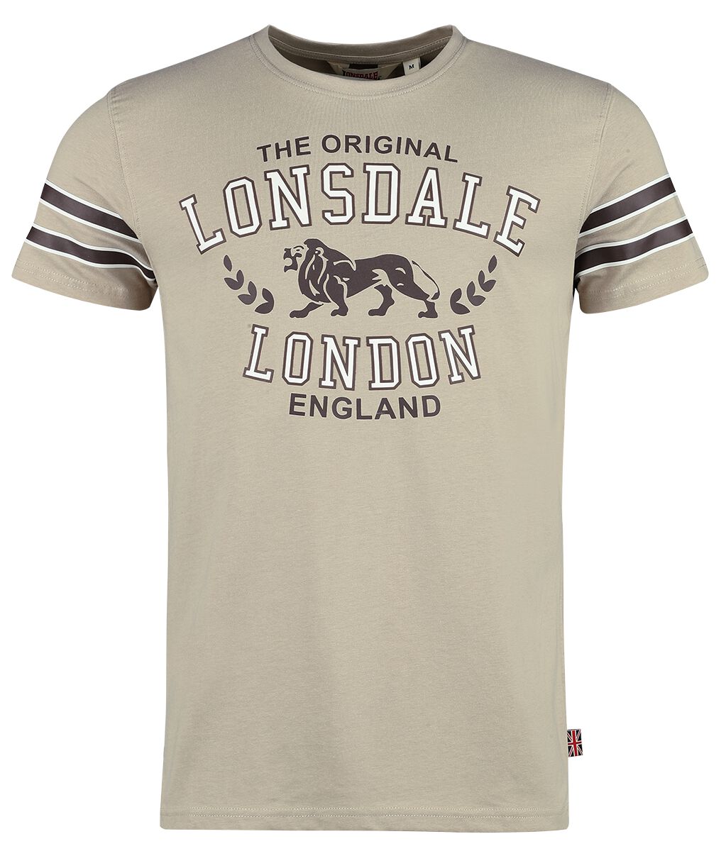 Lonsdale London T-Shirt - BROUSTER - S bis XXL - für Männer - Größe M - sand von Lonsdale London