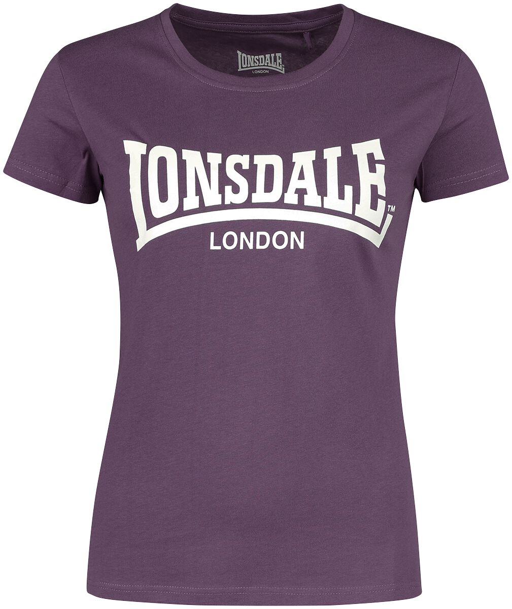 Lonsdale London T-Shirt - CARTMEL - XS bis XL - für Damen - Größe M - aubergine von Lonsdale London