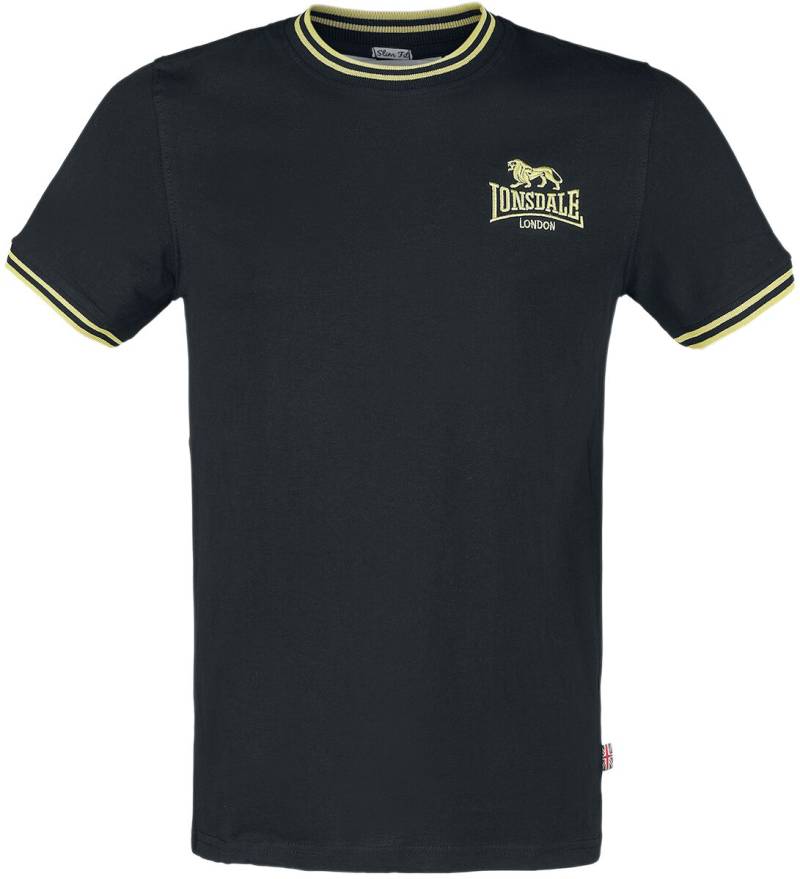 Lonsdale London T-Shirt - DUCANSBY - S bis 3XL - für Männer - Größe 3XL - schwarz von Lonsdale London
