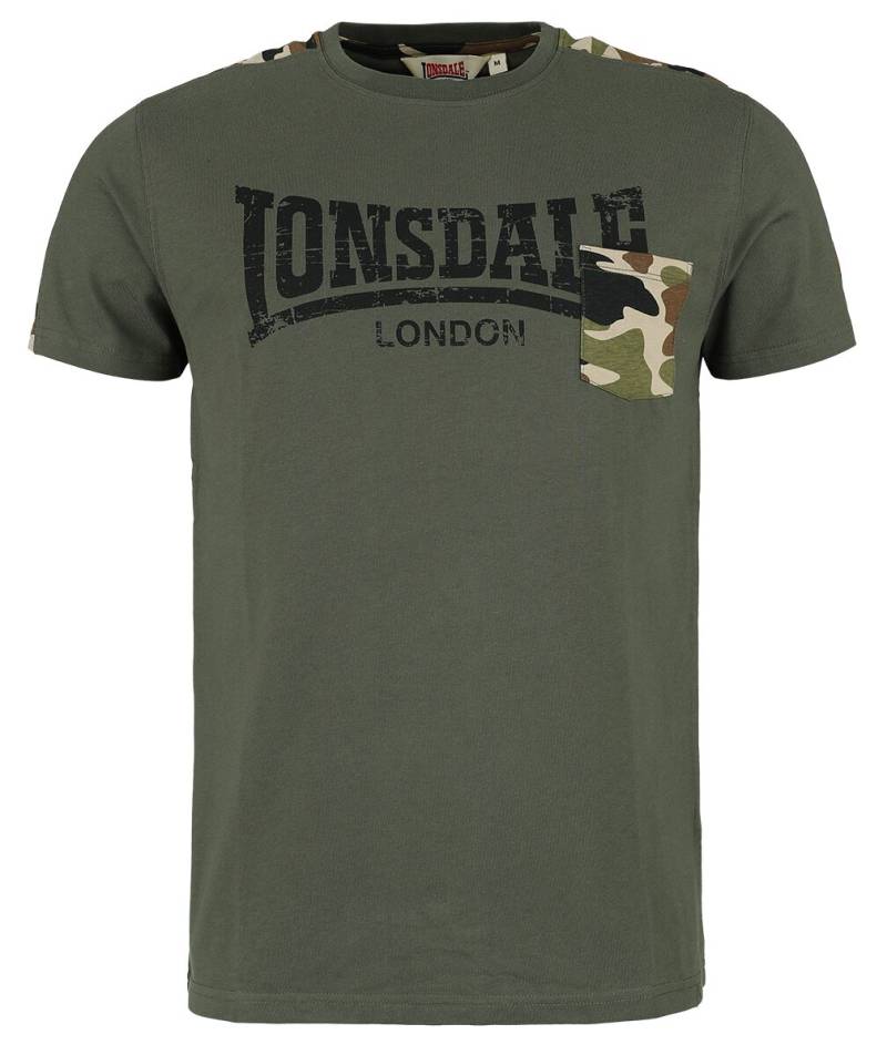 Lonsdale London T-Shirt - HUXTER - S bis XXL - für Männer - Größe L - oliv von Lonsdale London