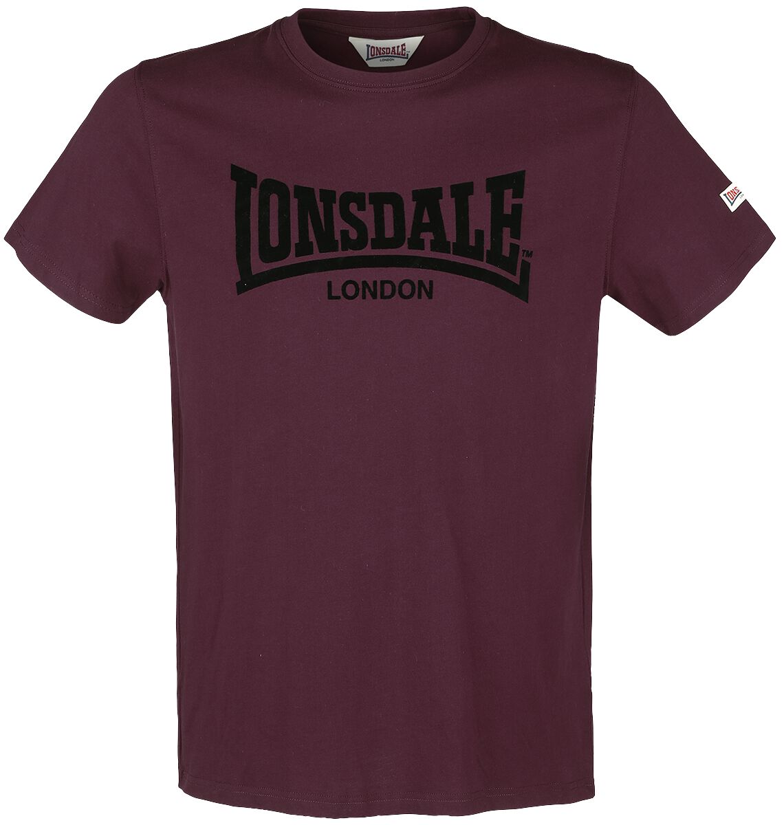 Lonsdale London T-Shirt - LL008 One Tone - S bis XXL - für Männer - Größe XXL - bordeaux von Lonsdale London