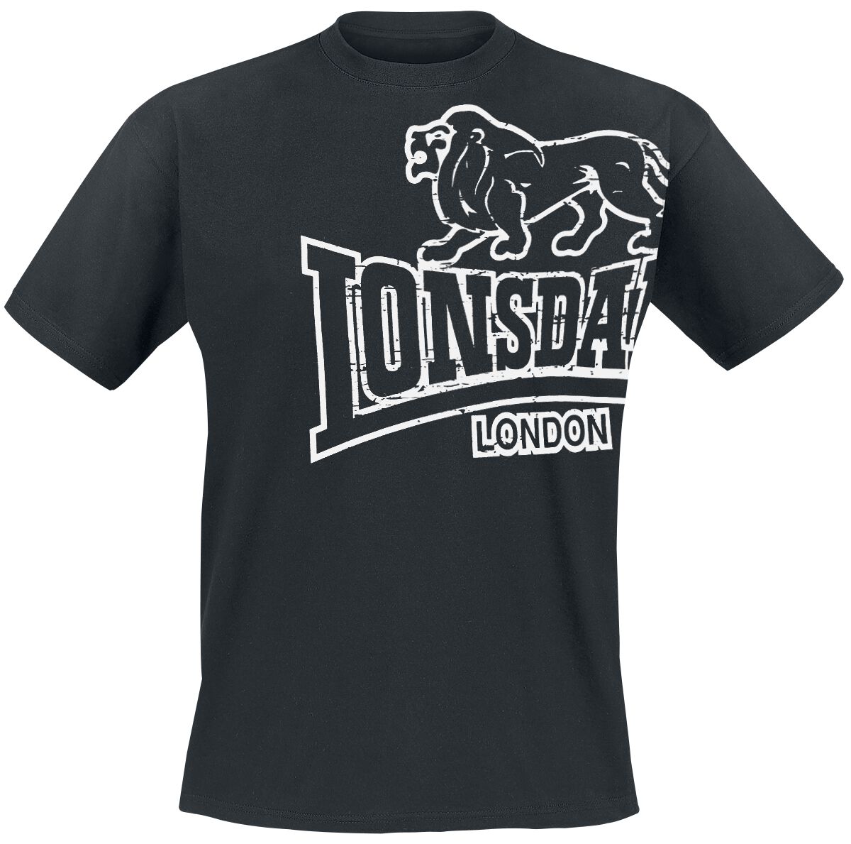 Lonsdale London T-Shirt - Langsett - M bis 5XL - für Männer - Größe 3XL - schwarz von Lonsdale London