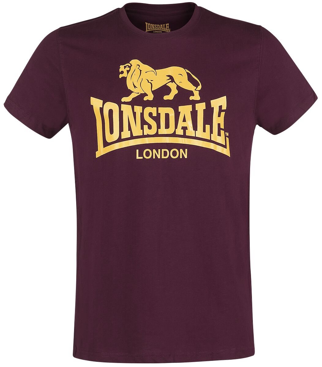 Lonsdale London T-Shirt - Logo - 3XL bis 5XL - für Männer - Größe 5XL - rot von Lonsdale London