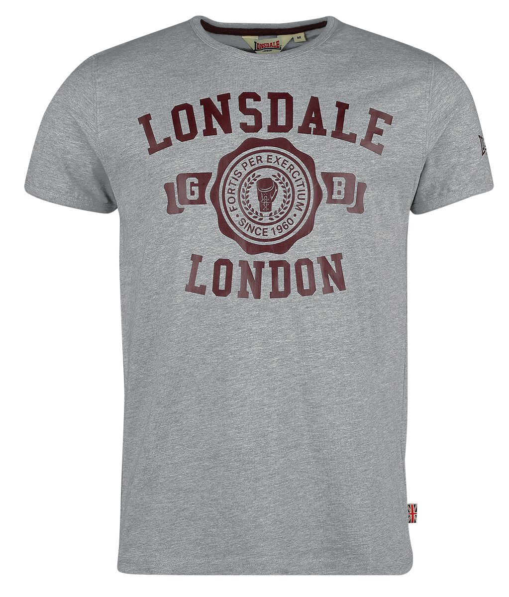 Lonsdale London T-Shirt - MURRISTER - S bis XXL - für Männer - Größe S - grau meliert von Lonsdale London