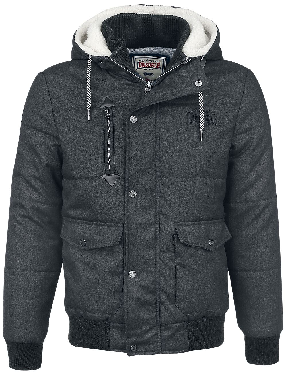 Lonsdale London Winterjacke - Fox Hill - S bis 3XL - für Männer - Größe L - anthrazit von Lonsdale London