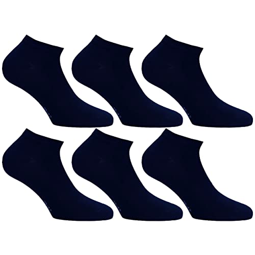 Lonsdale 6 Paar Knöchelhohe Sneaker Socken - Leichter Stoff Gekämmte Baumwolle - Unisex (Blau, 43-46) von Lonsdale