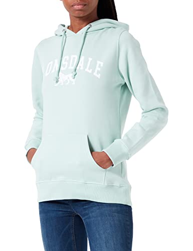 Lonsdale Women's BALNACOIL Hooded Sweatshirt, Pastel Green/White, M von Lonsdale