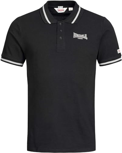 Lonsdale Causton Polo Shirt (M, Black) von Lonsdale