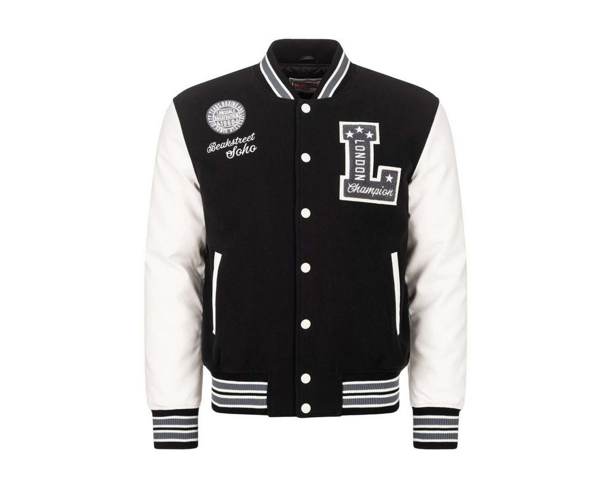 Lonsdale Collegejacke Lonsdale Herren College Jacke Waterstein black/ecru/grey M von Lonsdale