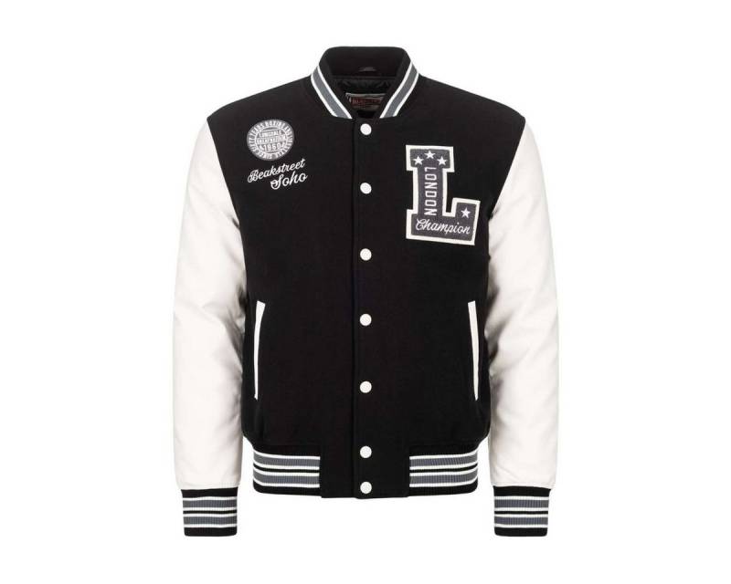 Lonsdale Collegejacke Lonsdale Herren College Jacke Waterstein black/ecru/grey XXL von Lonsdale