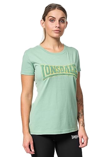Lonsdale Damen AHERLA T-Shirt, Green/Mustard, Large von Lonsdale