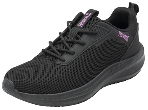 Lonsdale Damen Bowside Sneaker, Schwarz, Schwarz, Rosa, 36 EU von Lonsdale
